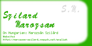 szilard marozsan business card